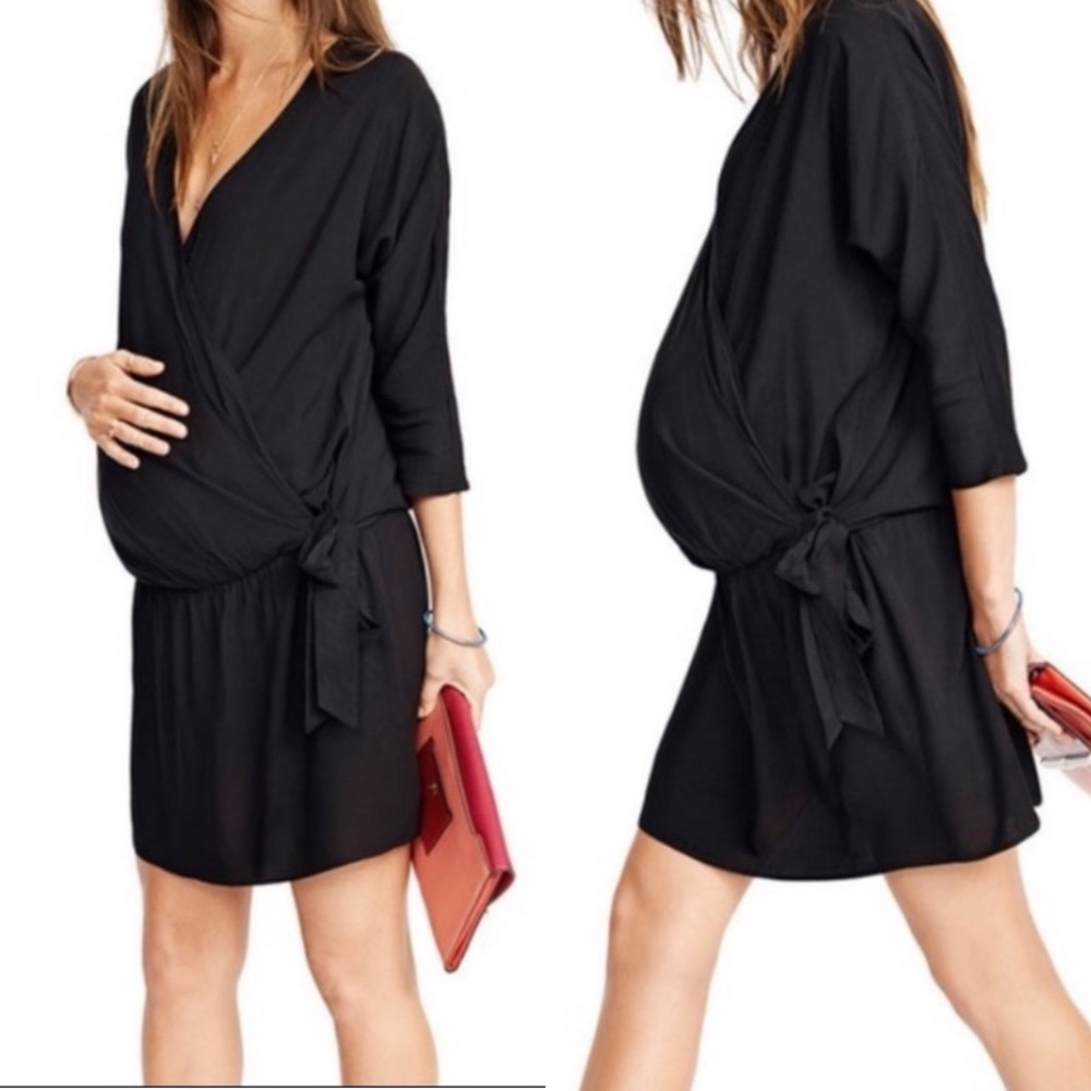 Hatch Maternity The Bunch Dress in Black